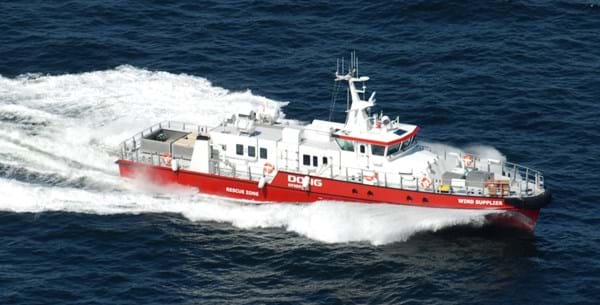 Service Ship for Dong Energy for servicing wind turbines.