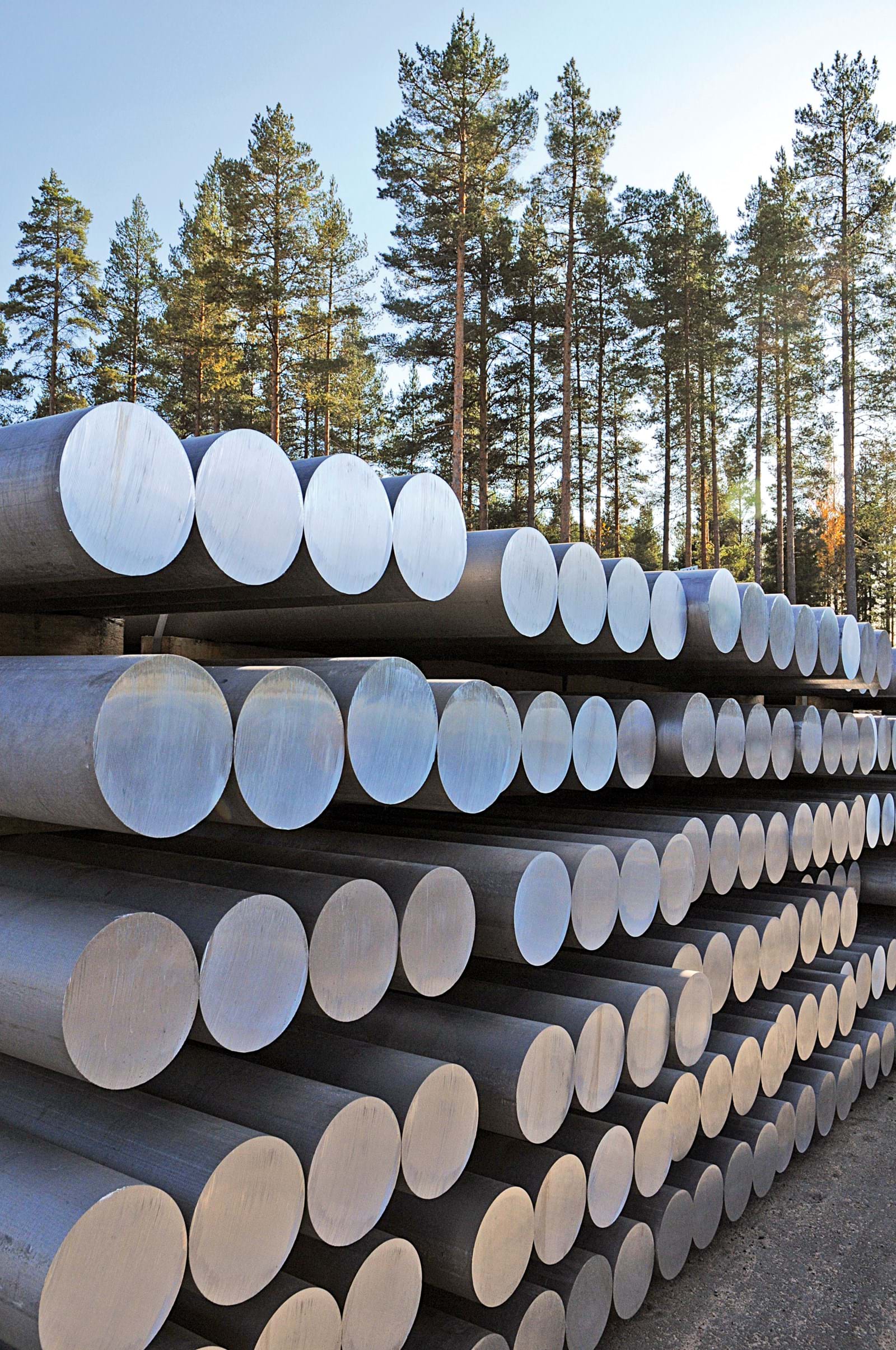 Aluminium billets produced by hydro power