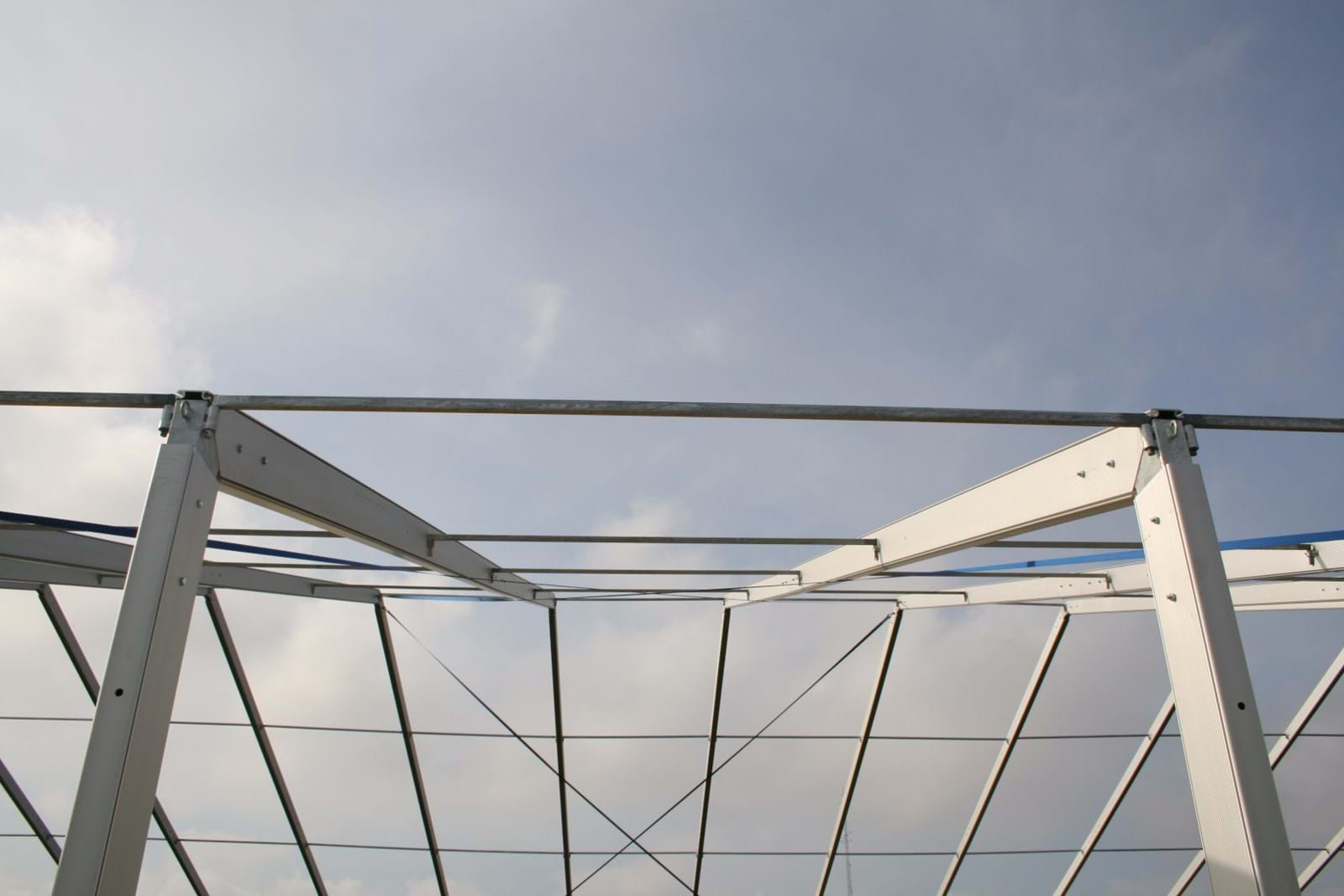 Extruded and anodized aluminium sections.