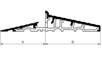 AWP 709 Alu-Sill 54/86 o/holes - 6600 mm