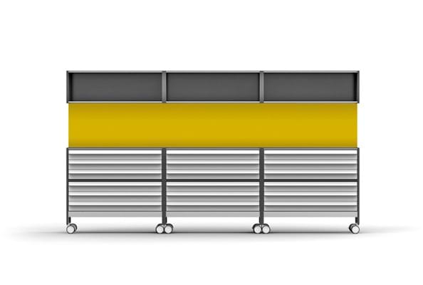 Using aluminium gives a good look and clean design to the furniture.